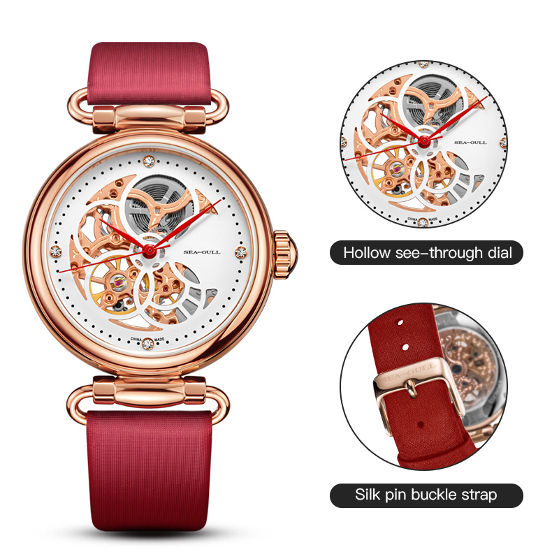 Seagull Openwork Dial Mechanic - đánh giá và giá Paper Weight Crystal